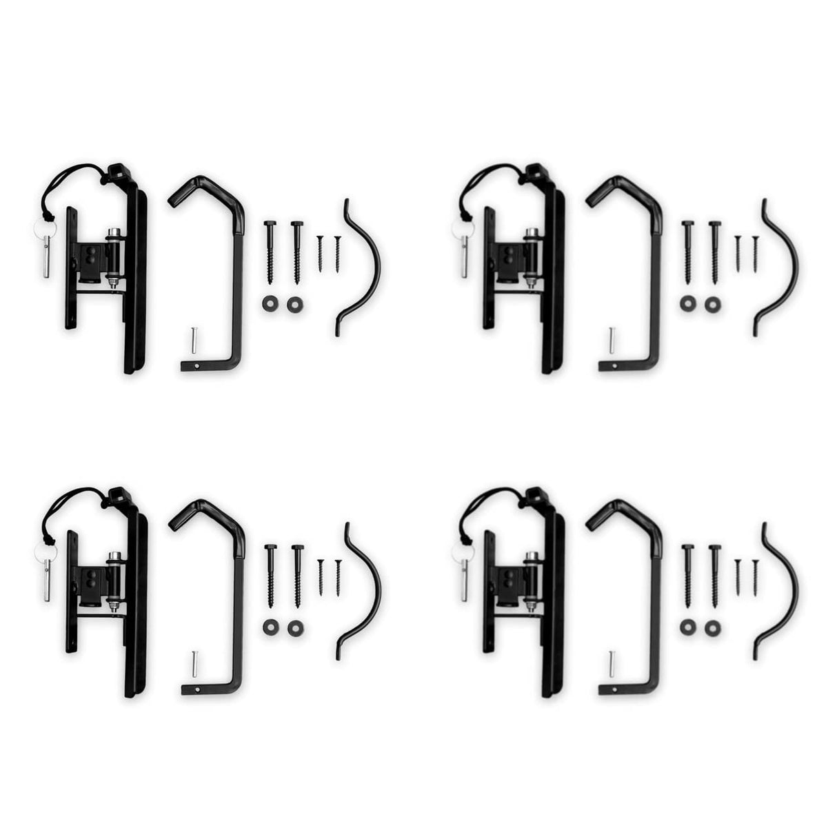 StoreYourBoard Swivel Bike Wall Rack, 4 Pack Garage Hanger Hook, Swing 90 Degrees, Vertical Bike Hanger Hook for Indoor, Bicycle Storage, Space StoreYourBoard