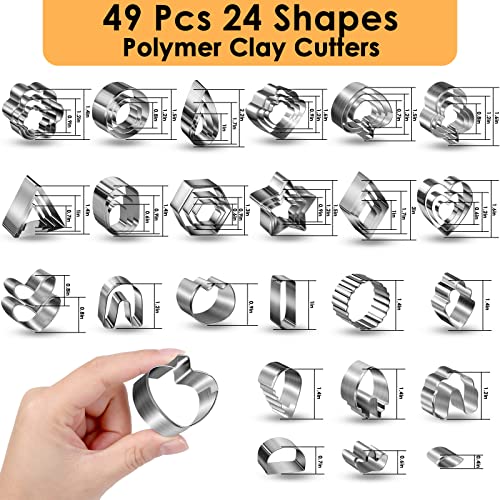 Polymer Clay Cutters for Earrings Making, 705 PCS Set with 49 Shapes Stainless Steel Cutter Tools, 640 Jewelry Accessories, 16 Circle Shape Earring Cruzix