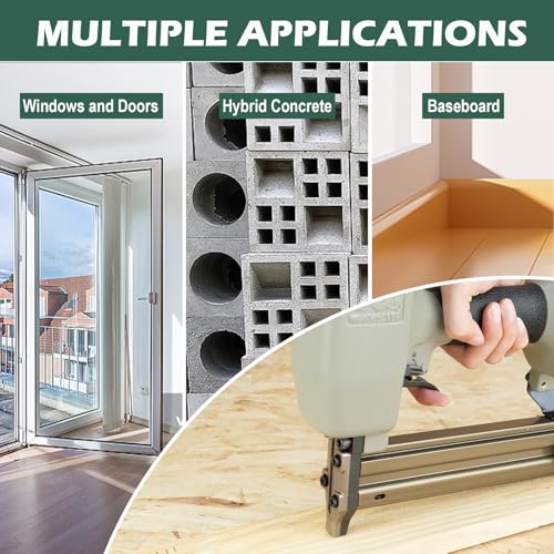 Woodpecker 14 Gauge Pneumatic Concrete Nail Gun ST38H with Safety Lock, 3/4-Inch to 1-1/2-Inch Length Air Power Concrete T Nailer Heavy Duty Concrete KAMSIN