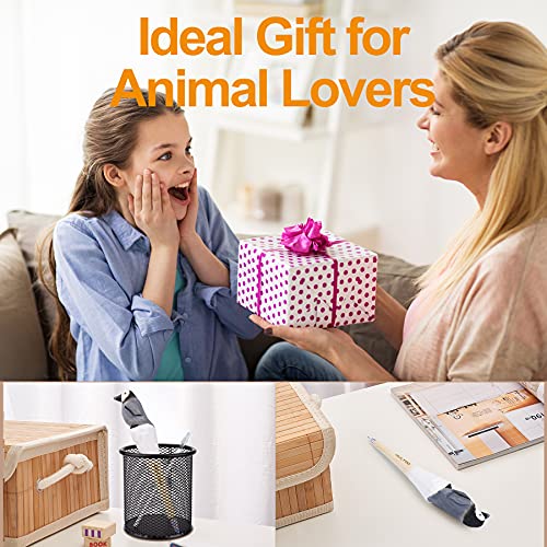 NULYDO 100% Handmade Wood Carved Animal Gel Pen | Baby Penguin, Cute Stationary School Supply Office Supply, Fun Pen Novelty Writing Pen, Unique Gift NULYDO