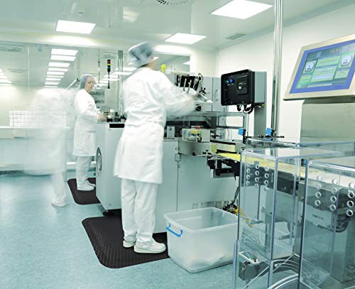 Hog Heaven Ergonomic Industrial-Grade Anti-Fatigue Mat 7/8" 12' Length x 3' Width x Black by M+A Matting M+A Matting