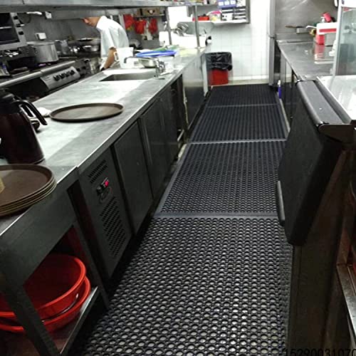 sunnyuup Commercial Rubber Floor Mats & Matting 3FT x 5FT Anti-Fatigue Rubber Floor Mat with Drainage Holes Heavy Duty Non-Slip Drainage Mat for sunnyuup