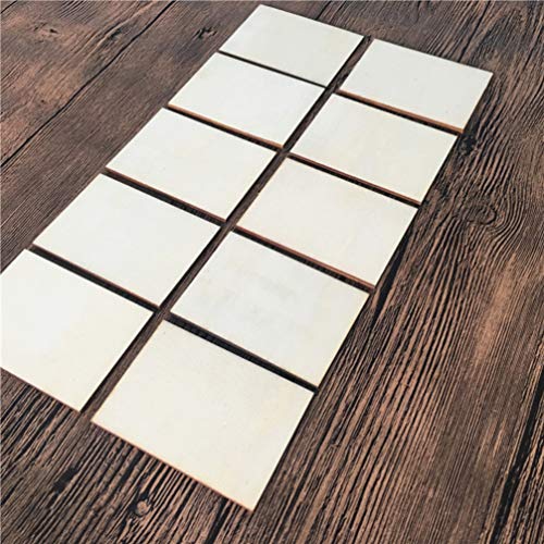 Healifty 24pcs Craft Wooden Slices Wooden Log Wooden Embellishments Wooden Gift Tag Wooden Coasters Unfinished Wood Shapes Rectangular Wood Slices Healifty