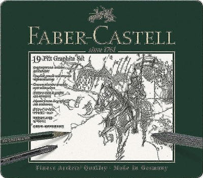 Faber-Castel 19 Piece Pitt Graphite Tin Set