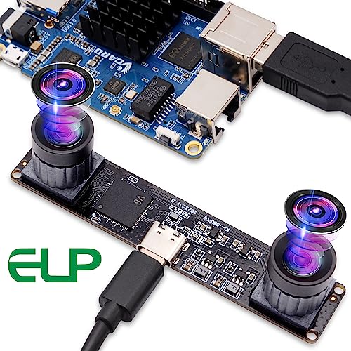 ELP 4MP Dual Lens USB Camera Synchronization PC Camera High Speed 1080P 60fps Lightburn Camera Binocular Webcam Board Mini UVC USB2.0 Laser Engraver ELP