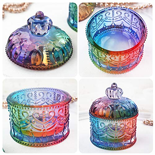 Vintage Jar Resin Mold with Lid Silicone Storage Box Mould for Epoxy Casting DIY Resin Crafts Kits Rustic Bottle Display Jewelry Trinket Container Wehous