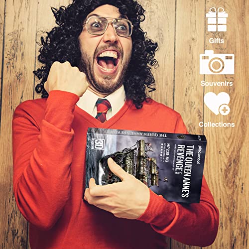 Piececool 3D Metal Puzzles for Adults, The Queen Anne's Revenge Pirate Ship Model Kits with DIY Tools Set, Metal Models Building Craft Kits, Creative Piececool