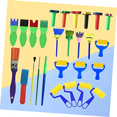 NUOBESTY 27pcs Wooden Art Supplies Seal Child NUOBESTY