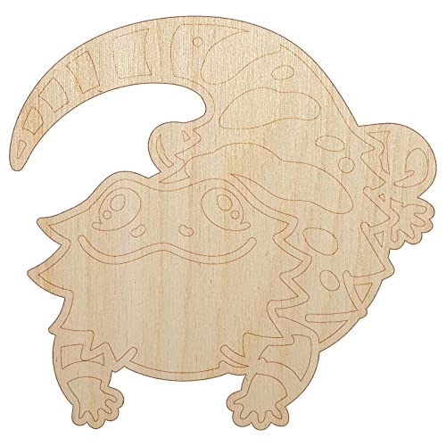 Fat Cute Bearded Dragon Lizard Reptile Unfinished Wood Shape Piece Cutout for DIY Craft Projects - 1/8 Inch Thick - 4.70 Inch Size Sniggle Sloth