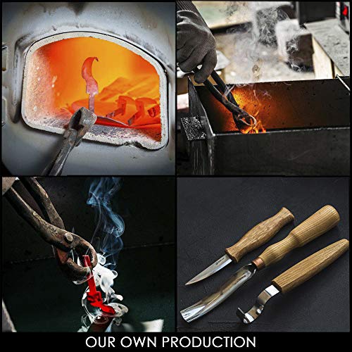 BeaverCraft S14 Wood Carving Tools Set Wood Whittling Kit Wood Carving Kit Wood Carving Hook Knife Spoon Carving Tools Wood Carving Knives Carving BeaverCraft