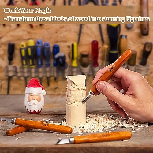 CYEAH 8 PCS Basswood Carving Block, 6 x 2 x 2 Inch Basswood for Wood Carving, Whittling Wood Carving Wood Blocks, Unfinished balsa Wood Blocks for CYEAH