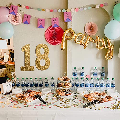 LUTER 17 Inch Blank Wooden Number 4 Unfinished Wood Slices Sign Board for DIY Craft Projects Home Sign Wall Birthday Wedding Party Decoration (4) LUTER