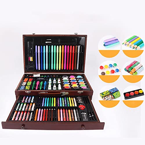 XARONF Art Supplies, 123-Pack Deluxe Wooden Art Set Crafts Drawing Painting Kit, Creative Gift Box for Adults Artist Beginners Kids Girls Boys XARONF