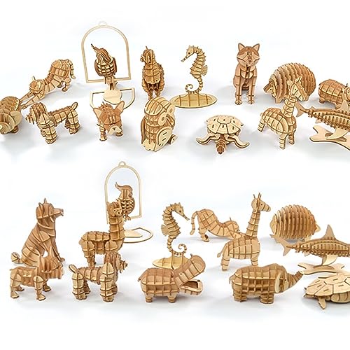 ibasenice 3D Puzzles for Kids 3D Puzzle for Adults Boy Kids Toys Wood Puzzle 3D Puzzles for Adults Puzzle Jigsaw for Kids Rabbit Wooden Puzzles for ibasenice