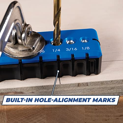 Kreg KDG-6000 Drilling Guide - Portable Drill Guide - 6 Hardened Drill Guides - Craftsman Tools - Carpentry Tools & Accessories KREG