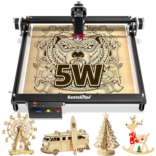 Laser Engraver KENTOKTOOL JL5, 5.5W Laser Engraving Machine, High Precision CNC Laser Cutter, Quick Assembly, Laser Cutter and Engraver Machine Wood Woxcker