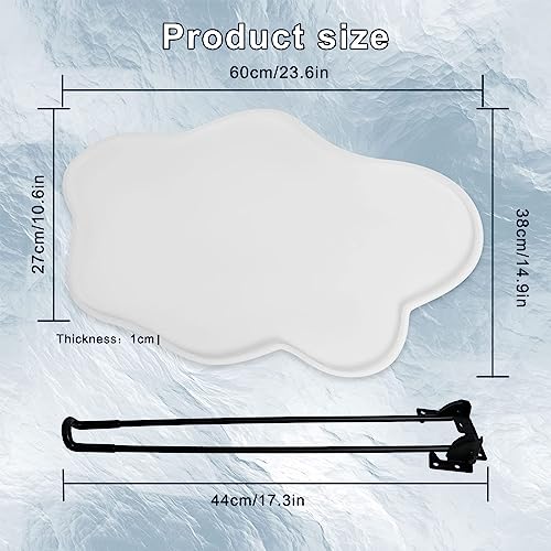 Large Resin Table Mold Set, 24 Inch Epoxy Resin Molds Silicone Tray Epoxy Table Mold with 4Pcs Table Legs for Charcuterie Board, River Table, Coffee Swess