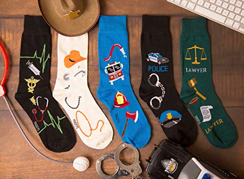 Foozys Men’s Fun Tools Working Man Novelty Crew Socks | 2 Pair Foozys