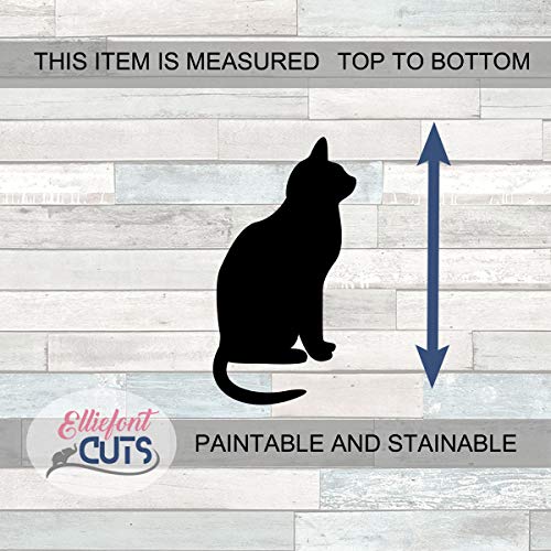 Cat Wood Cutouts for crafts, Laser Cut Wood Shapes 5mm thick Baltic Birch Wood, Multiple Sizes Available Elliefont Styles