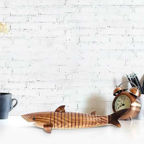 Garneck Wooden Shark Toy 10pcs Unfinished Wooden Wiggle Animal Joint Flexible Fish Shark Model for Girls Boys Garneck