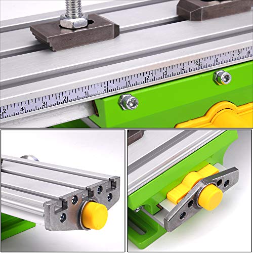 Compound Slide Table, MYSWEETY Worktable Milling Working Cross Table Milling Machine Compound Drilling Slide Table For Bench Drill Adjustme X-Y MYSWEETY