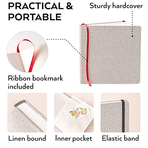 Arteza Watercolor Sketchbooks, 8.25x8.25-inch, 2-Pack, 68 Sheets, Gray Art Journal, Hardcover 110lb Paper Book, Watercolor Sketchbook for Use as ARTEZA