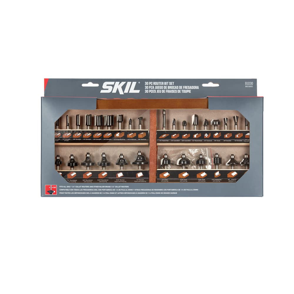 SKIL 91030 Carbide Router Bit Set, 30-Piece Skil