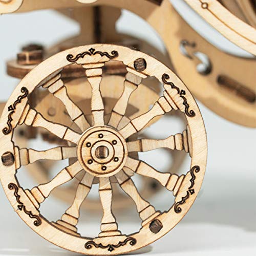 Rolife Pumpkin Carriage 3D Wooden Assembly Puzzle Craft Kit for Home Decoration and Educational Fun Rolife