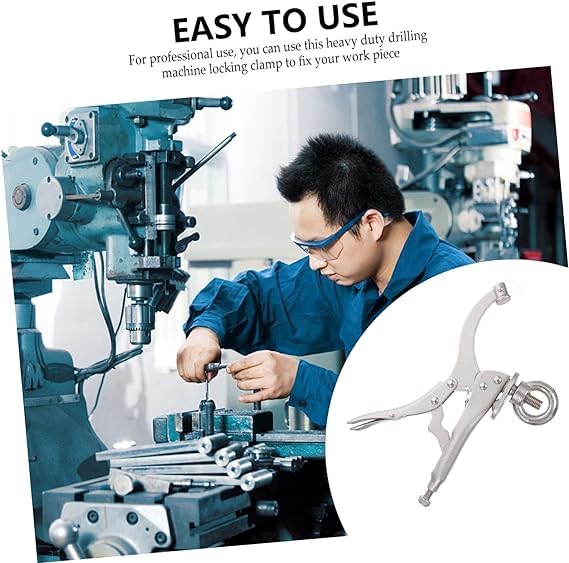 2 Pieces Drill Press Locking Clamp 9 Inch Fix Clamp Drill Press Vise Bench Clamp Woodworking Vise Welding Clamp Drill Press Accessories Press Tool Generic