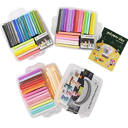 Tavolozza 60 Colors Polymer Clay Set, 1oz/Block Oven Bake with 19 Sculpting Clay Tools and 14 Kinds of Different Accessories, Non-Stick, Non-Toxic, Tavolozza Fine Arts