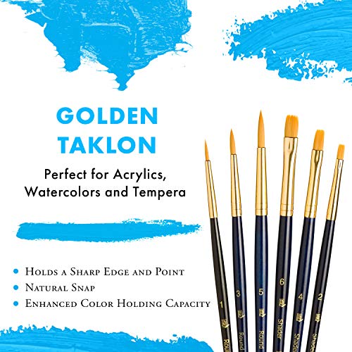 Princeton Art & Brush Princeton Real Value, Series 9100, Paint Brush Sets for Acrylic, Oil & Watercolor Painting, Syn-Gold Taklon (Rnd 1, 3, 5, Princeton Art & Brush