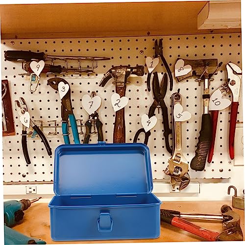 Uonlytech Box Portable Tool Box Mechanic Tool Box Tractor Implements Repairing Tool Box Portable Tool Box with Wheels Tool Chest Metal Tool Case Iron Uonlytech