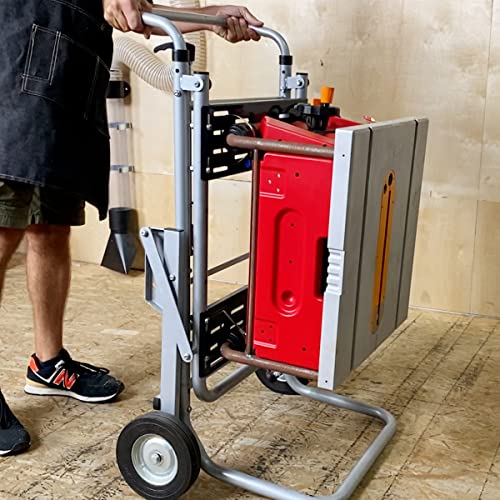 POWERTEC MT4009 Rolling Foldable Table Saw Stand W/ 8-Inch High-Traction Wheels, 330 Lbs Downward Force, Adjustable Mounting Options POWERTEC