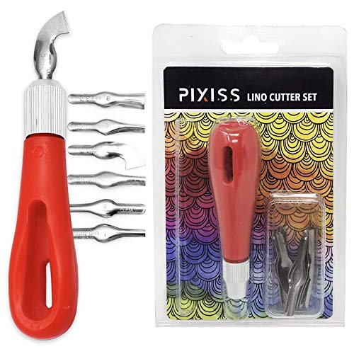 Rubber Block Stamp Carving Blocks Stamp Making Kit with Cutter Tools, 12-Pack Carving Rubber Stamps for Printmaking, Printing and More Pixiss