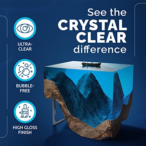 Craft Resin Deep Pour Epoxy Resin Kit 1.5 Gallon - 2 Inch Casting Crystal Crystal Clear Epoxy Resin Kit & Hardener for DIY, Art, Molds, River Table, Craft Resin