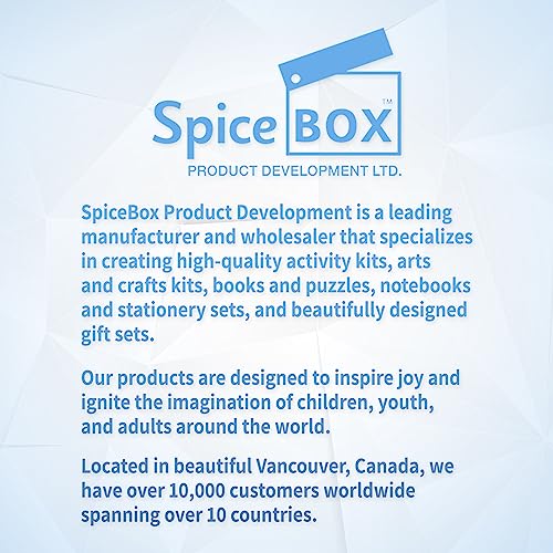 SpiceBox 3D Japanese Origami Paper Kit for Kids Easy Arts and Crafts with Instruction Book, Children's Activity Set, 18 Paper Craft Projects SpiceBox