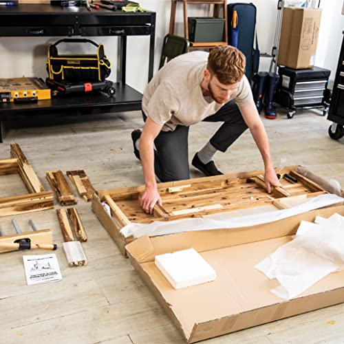 Olympia Tools 48-Inch Wood Workbench - 330 lbs Weight Capacity Wooden Workbench for Garage, Workshop and Home - Acacia Woodworking Bench Olympia Tools