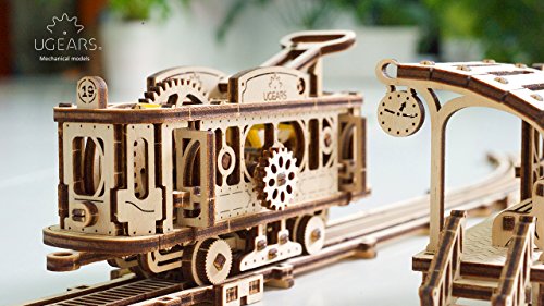 UGears Mechanical Town Series Tram Line Mechanical Wooden Model Kit 3D Puzzle Assembly UGEARS