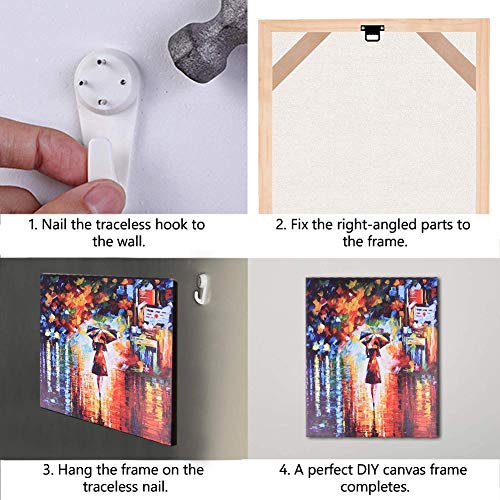 Canvas Stretcher Bars 12x16inch (30.5x40.6cm), DIY Wood Canvas Frame, Easy to Assemble Canvas Frame, Gallery Wrap Oil Frame Kits Canvas Wood LJY&V