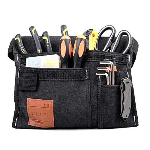 VIDAR TOOLS 6-Pocket Single Side Tool Belt Pouch/Utility Belt Bag/Tool Apron for Carpenter/Gardening/Waist .Durable Canvas Construction.Comfortable VIDAR TOOLS
