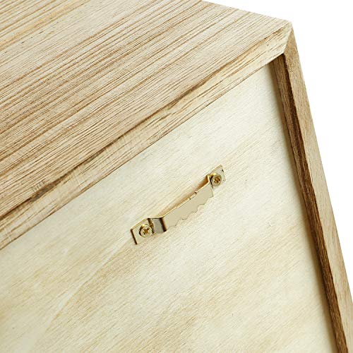 Ikee Design Wall Mounted Collectible Display Shelves Case Shadow Box with a Lock and Key and Tempered Glass Top for Displaying Your Valuable and Ikee Design