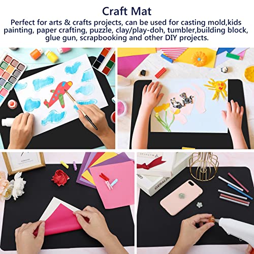 Gartful 2 Pack Silicone Crafting Mats, 15.7" x 11.8" Silicone Mat for Crafts, Large Heat Resistant Sheet for Jewelry Casting, Epoxy Resin, Painting, Gartful