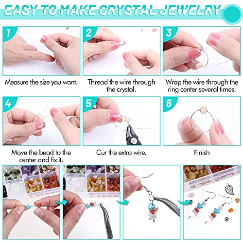 selizo Jewelry Making Kits for Adults Women with 28 Colors Crystal Beads, 1660Pcs Crystal Bead Ring Maker Kit with Jewelry Making Supplies selizo
