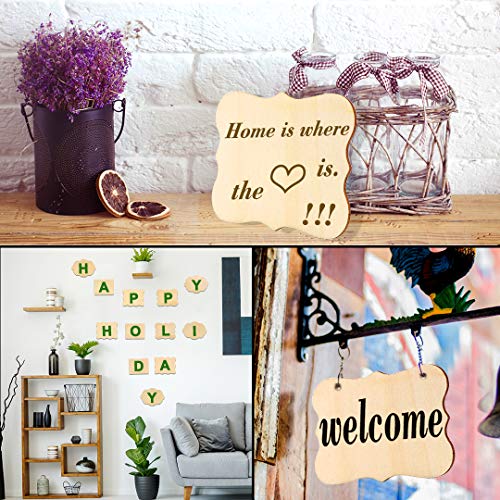 Unfinished Wood Ornaments, PETUOL DIY 32pcs 4x3in Creative Irregular Blank Wood Natural Slices for DIY Crafts, Painting, Wood Burning, Writing, Photo PETUOL