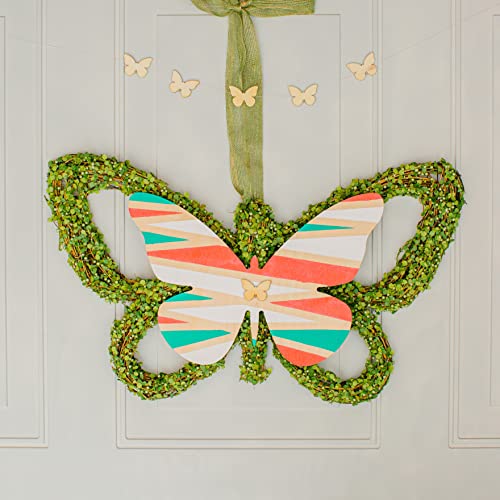 Large Butterfly Wood Cutouts, 12-inch x 8-inch Unfinished Wood Cutout for Painting and Spring Craft, Pack of 1 Spring Decoration for Home and Woodpeckers