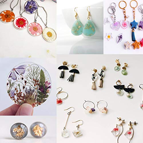 Suhome 73 Pack Resin Earring Mold Jewelry Silicone Resin Molds Making Kits Including Earring, Pendant, Bracelet, Necklace, Button Silicone Resin Suhome