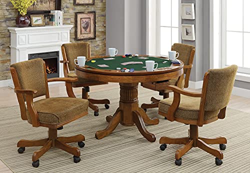 Coaster Home Furnishings Turk 3-in-1 Round Pedestal Game Table Tobacco Coaster Home Furnishings