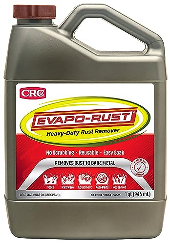 CRC Evapo-Rust, Heavy-Duty Rust Remover, Reusable, Acid-Free, Non-Corrosive, Water-based, 32 oz, Removes Rust to Bare Metal