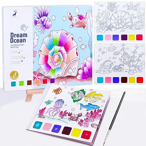 BAOXUE Water Coloring Books for Kids Ages 3 4 5 6 7 8,Pocket Watercolo –  WoodArtSupply