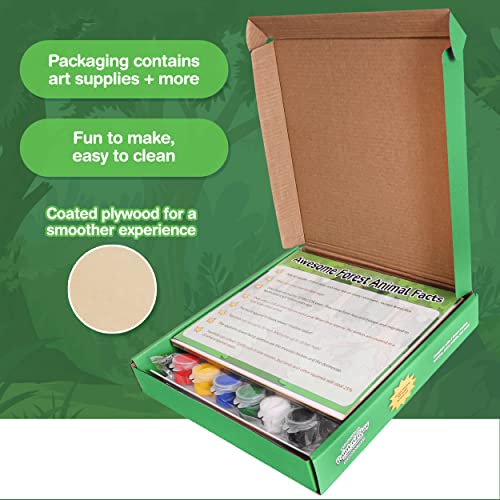 CoolToys Whimsical Woods Paint n' Play 3D Model and Craft Kit - Educational and Fun 3D Wooden Models Building and Painting Set for Kids Ages 6+ - CoolToys